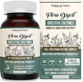 Flora Digest - 3-in-1 Max Strength Digestive Enzymes + Gut Surviving Probiotics &amp ButyraGen® Postbiotic for Optimal Digestion Bloating Relief Regularity Gut Lining &amp Colon Support - (60 Cap