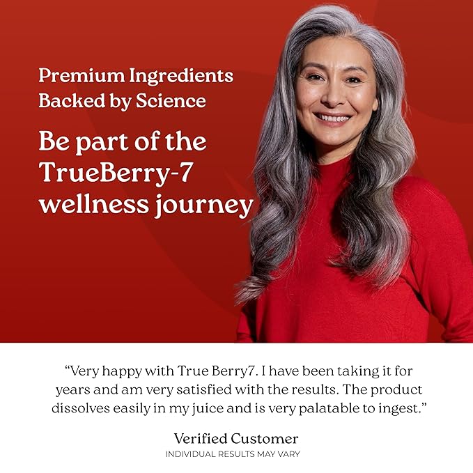 NatureCity True-Berry-7 Super Polyphenol Fruit Blend Drink Mix - Immune Support Supplement with Organic Elderberry Extract Antioxidants Supplement - 7 Scientifically Backed Ingredients (30 Servings)