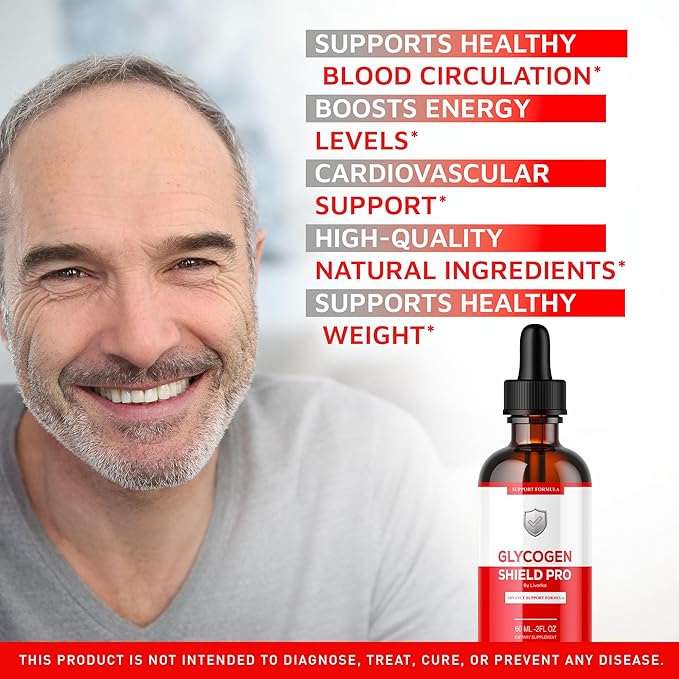 (2 Pack) Glycogen Shield Pro - Glycogen Shield Pro Drops GlycogenShield Pro Drops GlycogenShield Pro Support Glycogen Shield Pro Support Glycogen Shield Pro Supplement 2 Bottles for 60 Days