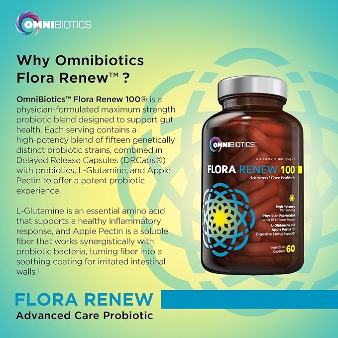 100 Billion Probiotics - 15-Strain Probiotic for Women &amp Men DRCaps Delayed Release Prebiotics L-Glutamine Apple Pectin Gut Lining Support Shelf Stable Non-GMO 60 Vegan Capsules for Adults