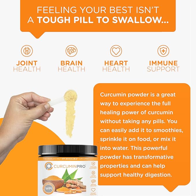 curcuminpro Complete Curcumin Bulk Powder | BioSoluble Organic Turmeric Curcumin Supplement | Natural Wellness Support | 90 Grams