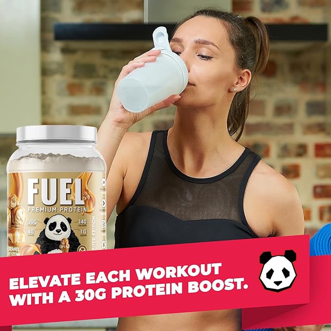 Underground Bio Labs Panda Fuel Premium Protein WheyHydrolyzed CollagenCaseinProbiotics Enzymes Keto FriendlyTime Release 25 Servings (2.5 Pound Caramel Ice Cream Crunch)