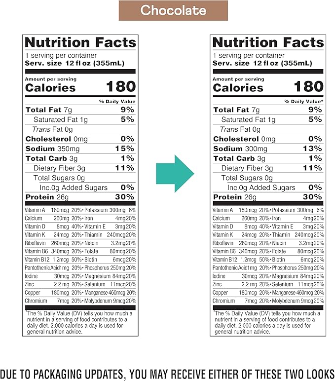 OWYN Only What You Need High Protein Shake Chocolate and Vanilla Flavored 26g Protein 0g Sugar 3g Fiber Dairy Free Plant Based Protein Drink 12 Count