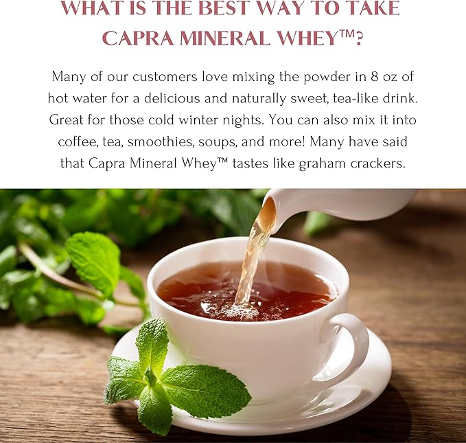 Mt. Capra Mineral Whey | A Whole Food Bio-Available Mineral/Electrolyte Powder Supplement from Goat Milk Whey Rich in Potassium Alkalizing | 28 Servings - 25.4 oz