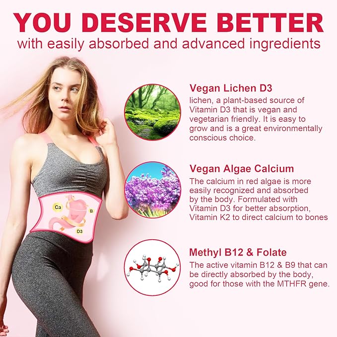 Sugar Free Multivitamin for Women Gummies 120 Counts + CoQ10 Gummies 60 Counts