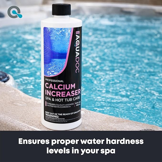 AquaDoc Spa Calcium Hardness Increaser - 32 oz - Calcium Chloride Granules for Balanced Hot Tub Water - Made in USA