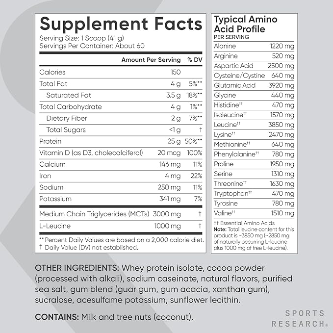 Sports Research® Recovery Pack - L-Glutamine Creatine Monohydrate and Whey Protein to Improve Performance &amp Strength and Support Workout Recovery