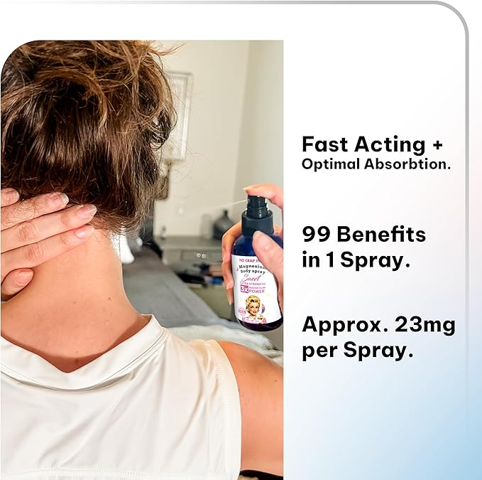 No Crap In It Magnesium Spray Triple Action!- Your Way to Wellness | Immediate Relief with Our Unique Magnesium Glycinate Citrate Chloride Blend Spray (Sweet)