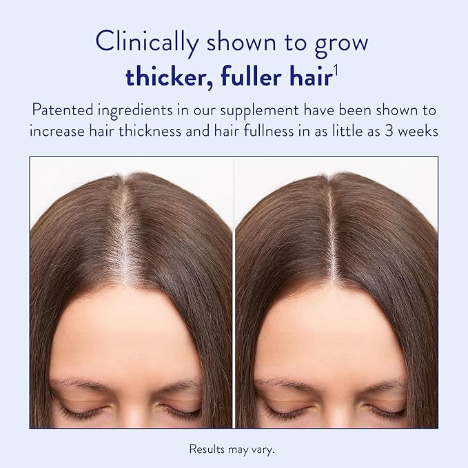Routine Wellness Hair Growth Supplement – CLINICALLY Tested Thicker Fuller-Looking Hair Support with Biotin &amp Key Nutrients Vegetarian &amp Gluten-Free Vitamins - 1 Bottle 30 Day Supply