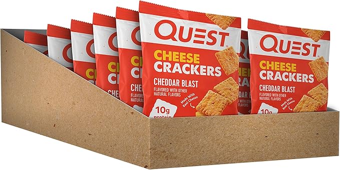 Quest Nutrition Mini Cookies &amp Cream Protein Bars High Protein Low Carb Keto Friendly 14 Count &amp Cheese Crackers Cheddar Blast High Protein Low Carb