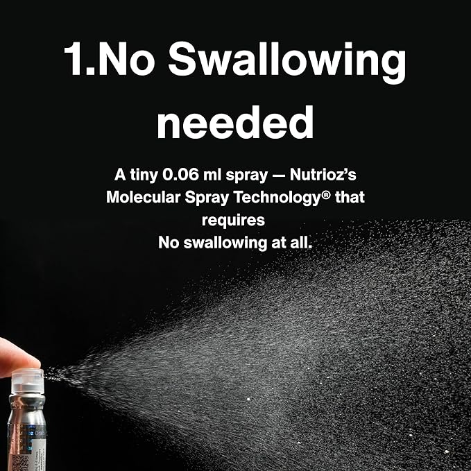 Multivitamin Oral Spray Vitamins C D3 E &amp B Complex with Folate and Biotin Liquid Dietary Supplement Vegan Gluten Free Non-GMO Natural Flavor 14.4 ml