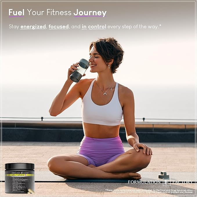 Formulation Factory Metabolism Booster - Melt Mode Natural Thermogenic Support with Glucomannan L-Carnitine &amp Green Tea Extract - Advanced Satiety &amp Energy - 120 Capsules 2 Month Supply