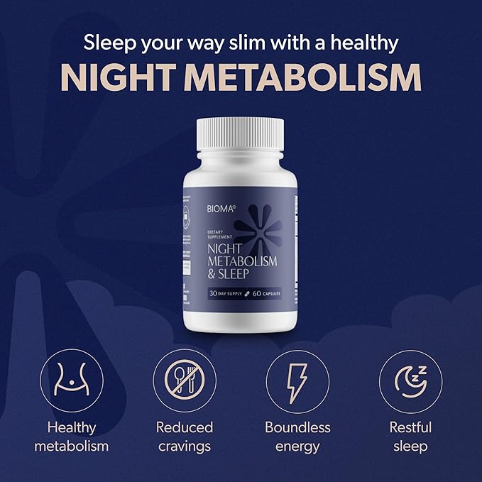BIOMA Digestive Health &amp Night Metabolism Bundle – Probiotic Gut Support + Sleep &amp Metabolism Formula – Promotes Healthy Digestion Energy Balance &amp Restful Sleep – 2-Pack (30-Day Supply E