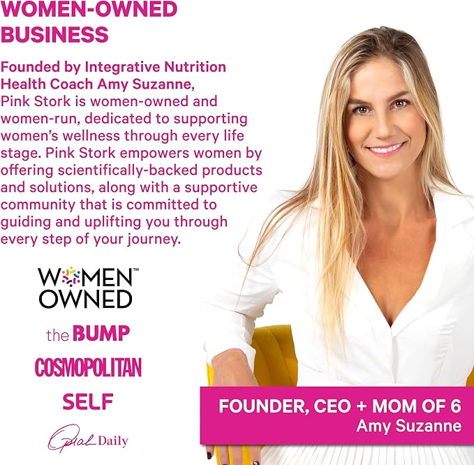 Pink Stork Protein Powder for Women 20g Plant Based Protein Powder with Fiber + Superfoods Gluten Free Dairy Free Sugar Free Pregnancy Friendly Vanilla Protein Shake - 15 Scoops
