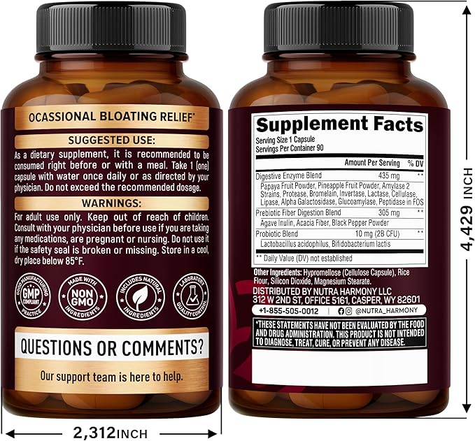 NUTRAHARMONY Multivitamins for Men &amp Digestive Enzymes Capsules