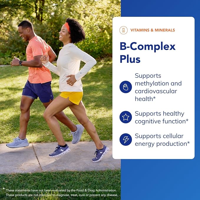 Pure Encapsulations B-Complex Plus - B Vitamins Supplement to Support Neurological Health Cardiovascular Health Energy Levels &amp Nervous System Support* - with Vitamin B12 &amp More - 120 Capsul