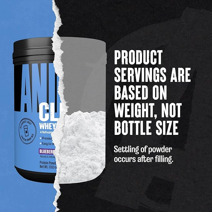 Clear Whey Isolate Protein Powder - Easy to Digest and Mix 5g BCAA Deliciously Juicy Refreshing Anytime Drink for Men and Women Blueberry Acai 500g (20 Servings)