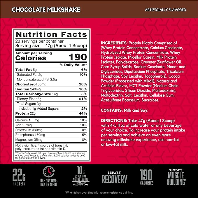 BSN SYNTHA-6 Whey Protein Powder Micellar Casein Milk Protein Isolate Chocolate Milkshake 28 Servings (Packaging May Vary)