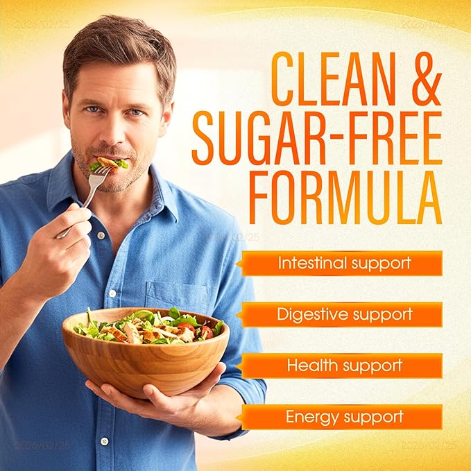 Clean Prebiotic Fiber Gummy Prebiotic Fiber Gummies for Men Improves Digestion Digestive Gut Health 60 Count (1)