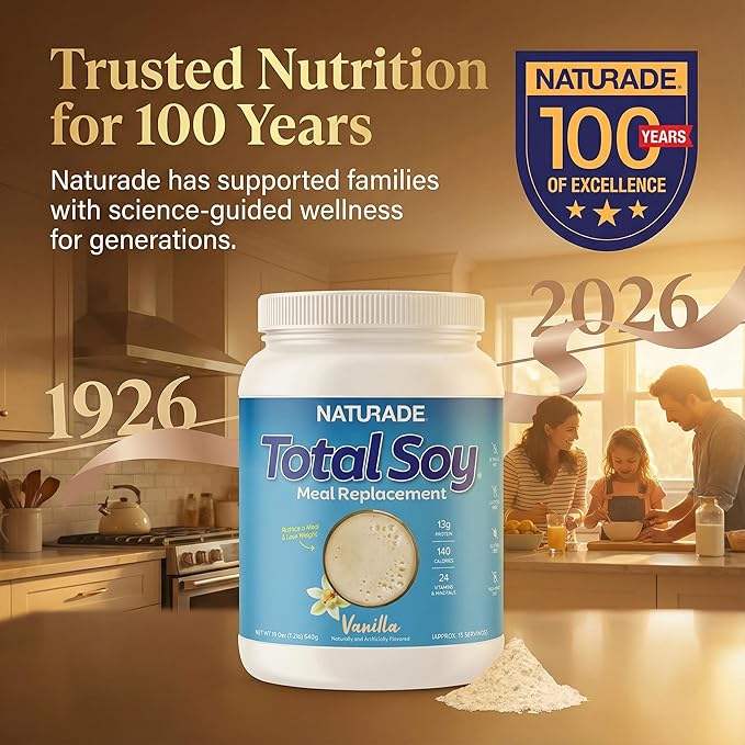 Total Soy Plant-Based Meal Replacement Powder | 13g Complete Soy Protein Low Carb Low Sugar | Supports Hormonal Balance Healthy Blood Sugar &amp Weight Management | Vanilla Vegan