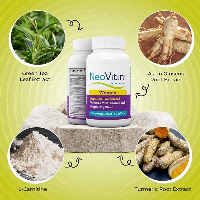 Multivitamin for Women with Green Tea Extract and Asian Ginseng (60 Count)