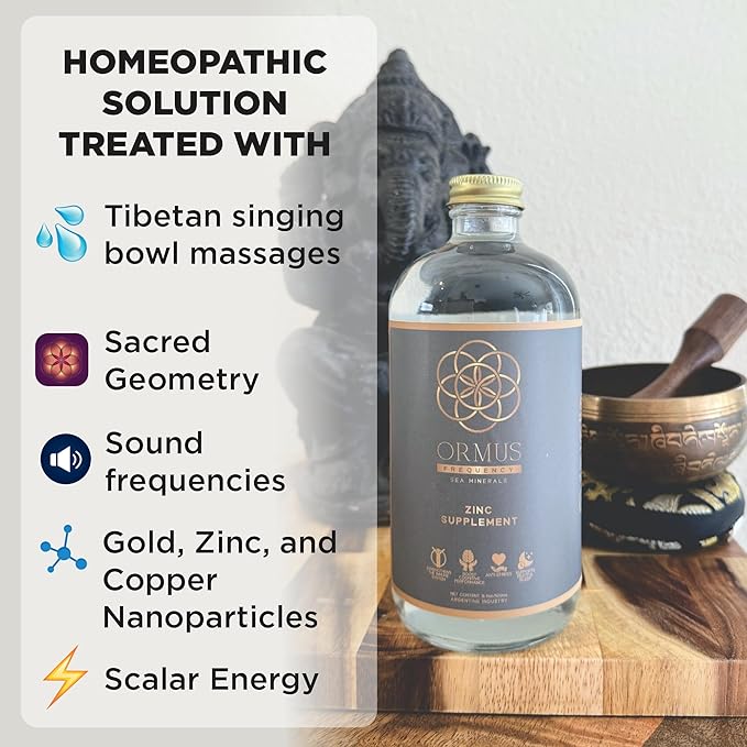 ORMUS/MONOATOMIC Gold (with More Than 80 bioavailable Minerals) + Frequency Solution(zinc Supplement) + Detox Tablets with Zeolite shungite Activated Charcoal &amp sea Minerals