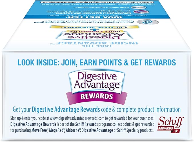 Digestive Advantage Lactose Defense Capsules (96 Count In A Box) Helps Breaks Down Lactose and Defend Against Digestive Upset Supports Digestive and Immune Health CFUs