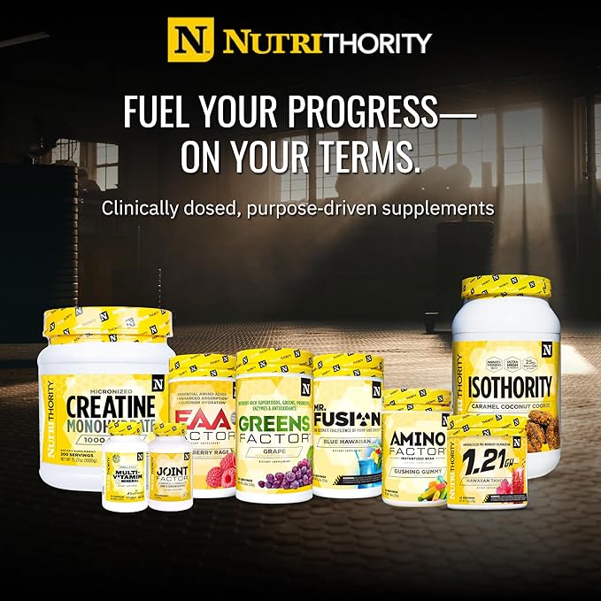 Nutrithority - Isothority Isolated Whey Protein Powder with Ultra-Absorbable Protein &amp BCAAs to Build Muscle and Accelerate Recovery Keto Friendly Low Carbs Gluten Free (Whipped Cream Strawberr