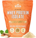 B.rad Grass Fed Whey Protein Isolate | Ultra-Pure All-Natural Clean Ingredients | 2 Pounds | 100% USA Sourced | Peanut Butter