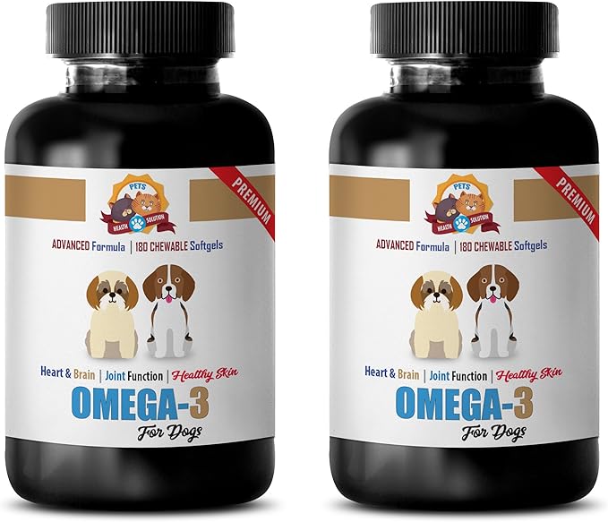 Dog Fat Pills - Omega 3 - Dog Chewy SOFTGELS - Skin Health - Joint Support - Heart Health - pet Omega 3 for Dog - 360 Softgels (2 Bottle)