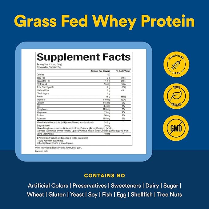 Natural Factors Whey Factors French Vanilla 2-Pound (Pack of 6)