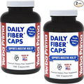 Yerba Prima Daily Fiber Formula - 180 caps (Pack of 2) - Soluble &amp Insoluble Dietary Fiber Supplement - Colon Cleanse - Gut Health - Vegan Non-GMO Gluten-Free