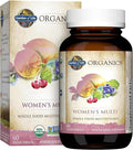 Garden of Life Organics Organic Multivitamin for Women - Womens Multi with Vitamin C D Folate B6 B12 Biotin Iron Vegan Whole Food Vitamins for Women Energy Skin Nails 60 Tablets