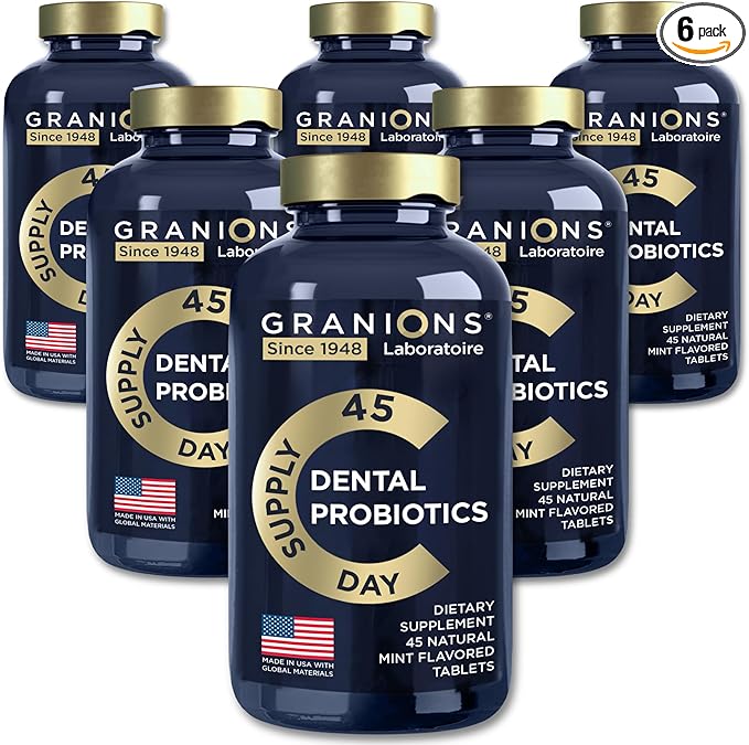 Dental Probiotics for Teeth and Gums - Fresh Breath Lactobacillus Salivarius Probiotic for Women and Men - Oral Probiotics for Mouth Bad Breath Dental Probiotic for Mouth Health - 270 Mint Tablets
