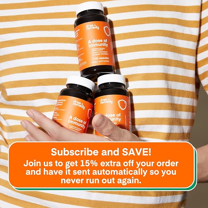 A Dose of Immunity Quercetin with Vitamin C and Zinc Vitamin D 500mg Quercetin Bromelain with Echinacea &amp B Vitamins (60 Count)