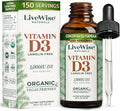 Vitamin D3 1000 IU 25 MCG Drops - 150 Servings Ultra Concentrated Formulation Fast Absorption Vegan Organic MCT Oil Formula - Micro-Dosing Dropper for Bone &amp Immune Support