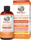 MARYRUTH'S Liquid Multivitamin+Hair Growth | Biotin 10000mcg | Lustriva Hair Growth Supplement | Clinically Tested in Women for Thicker Hair&ampFacial Wrinkle | Skin Care | Ages 18+ | 15.22 Fl Oz