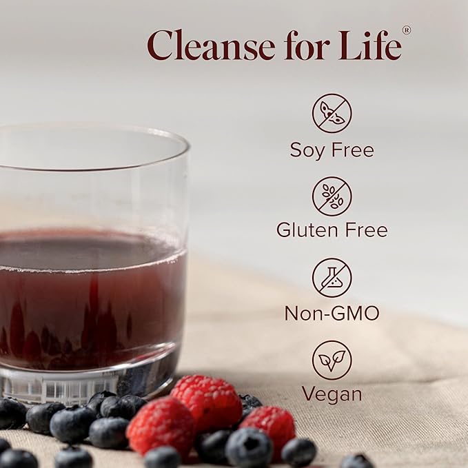Isagenix Cleanse for Life - Detox Cleanse Drink with Vitamin B12 Niacin and Vitamin B6 for Overall Wellness - 32-Ounce Bottle (Natural Rich Berry Flavor) Packaging May Vary