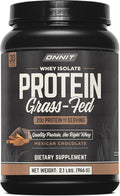 ONNIT Grass Fed Whey Isolate Protein Powder Protein Powder Dietary Supplement to Support Muscle Gain and Workout Recovery 30 Servings per Tub 30.7 oz (Chocolate)