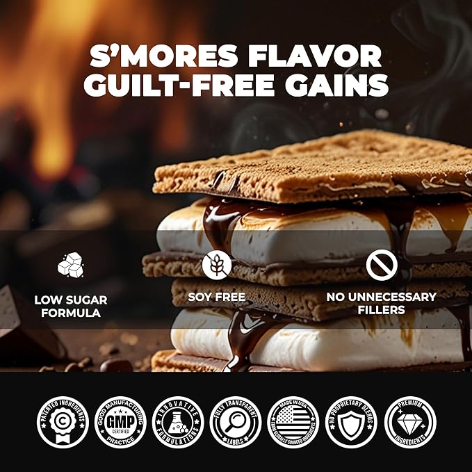 Underground Bio Labs Panda Fuel Premium Protein WheyHydrolyzed CollagenCaseinProbiotics Enzymes Keto FriendlyTime Release 25 Servings (2.5 Pound Campfire S'Mores)
