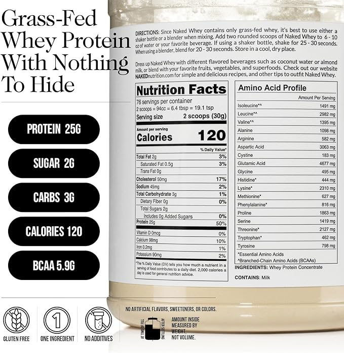 NAKED Colostrum + Whey Protein Bundle – Grass-Fed Bovine Colostrum &amp 100% Grass-Fed Whey - Gut Immunity Muscle Growth &amp Recovery Support