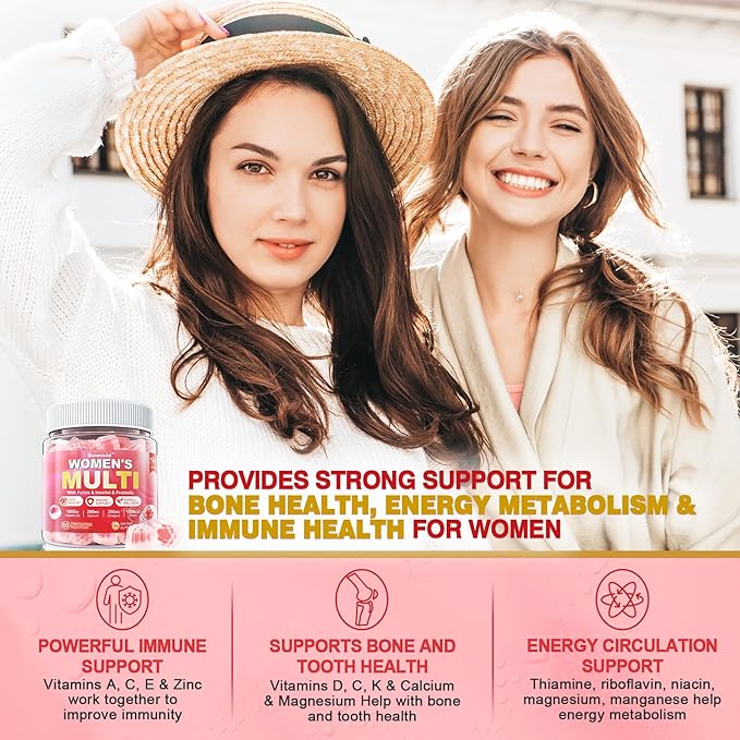 Womens Multivitamin Gummies &amp Vegan Omega 3 Gummies