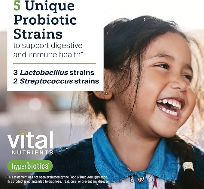 Hyperbiotics Vital Nutrients Pro Kids Probiotic ENT | Toddler Probiotics for Kids Ear Nose and Throat | Targeted Immune and Digestive Health | Strawberry-Vanilla 45 Sugar-Free Chewable Tablets