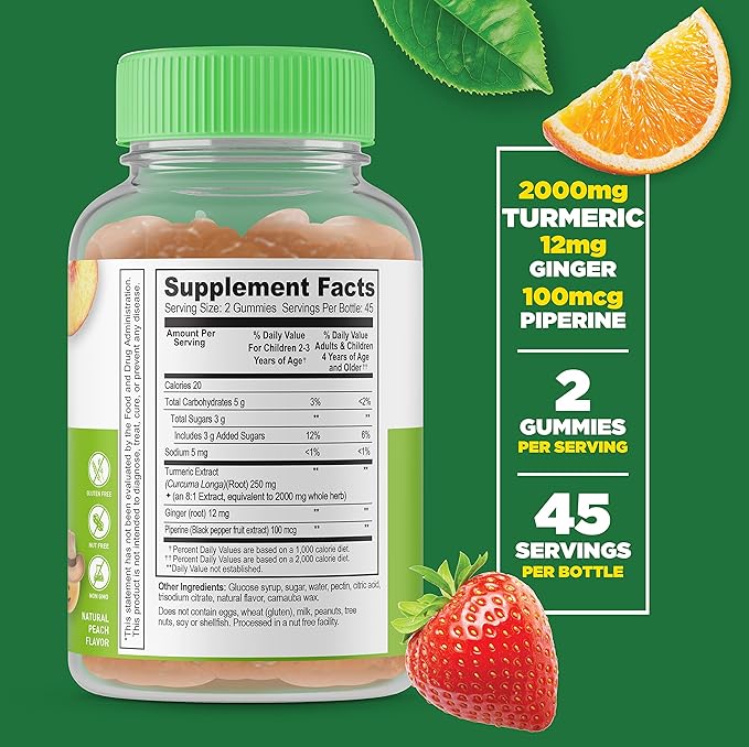 Lifeable Vitamin D3 + Vitamin K2 Kids + Turmeric Curcumin Kids Gummies Bundle - Great Tasting Vitamin Supplement Gluten Free GMO Free Chewable Gummy