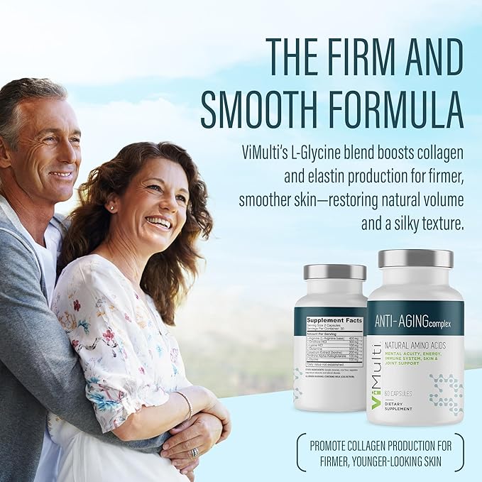 Amino Acid Supplement Capsules with L-Arginine L-Ornithine HCl L-Glutamine L-Lysine Glycine Ornithine Alpha-Ketoglutarate Dietary Amino Formula for Women Men 60 Capsules