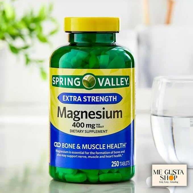 Spring Valley Essential Mineral Extra Strength Magnesium Tablets 400 mg 250 Count + me gustas Sticker