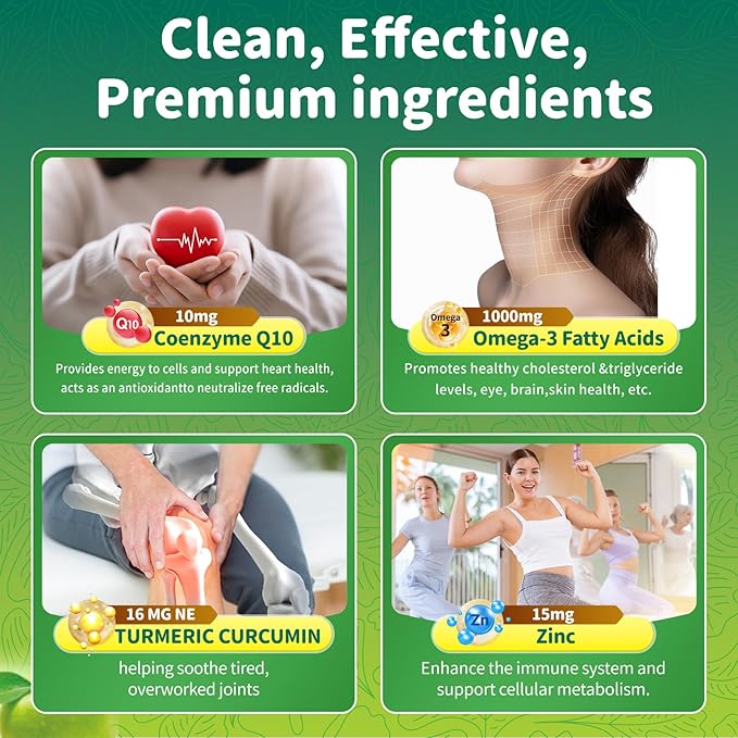 Omega 3 Fatty Acid Supplements for WomanVegen Omega-3 Supplement Gummies 1500Mg from Algae 0il(DHA 600mg &amp EPA 300mg) Turmeric Gummy for Adults Vitamins D3 E Zinc &amp MSM Sugar Free