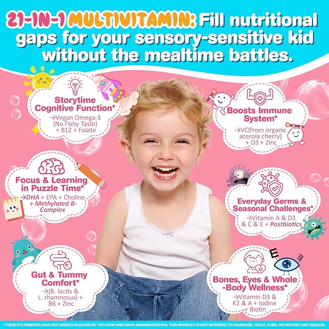Vegan Omega-3 Gummies 1000mg + CoQ10 + Magnesium + Organic Toddler Multivitamin Gummies + Omega-3 (DHA/EPA) 2pack