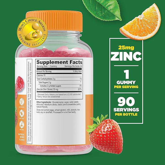 Lifeable Multivitamin Kids + Zinc 25mg Kids Gummies Bundle - Great Tasting Vitamin Supplement Gluten Free GMO Free Chewable Gummy