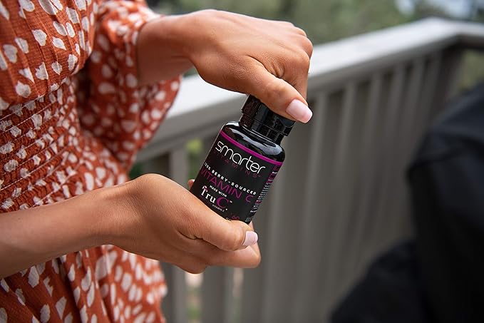 Smarter Raw Whole Food Vitamin C from Berries Premium Antioxidants Bioflavonoids &amp Polyphenols 60 Vegan Capsules